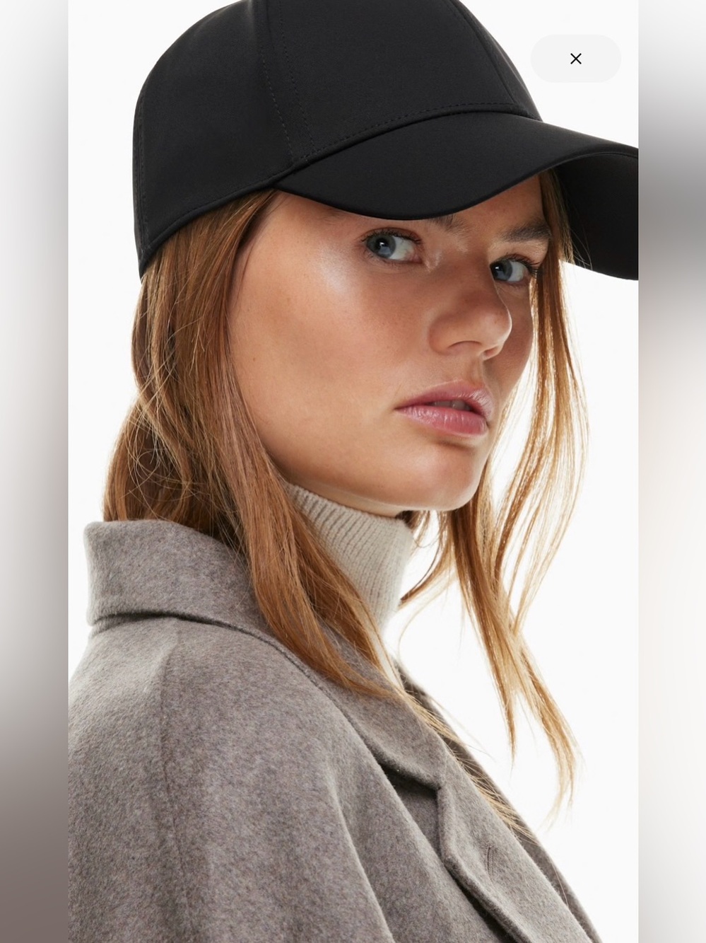Babaton Aritzia Premier Baseball Cap Black One Size